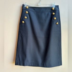 Black Sailor Skirt - LOFT -Sz2